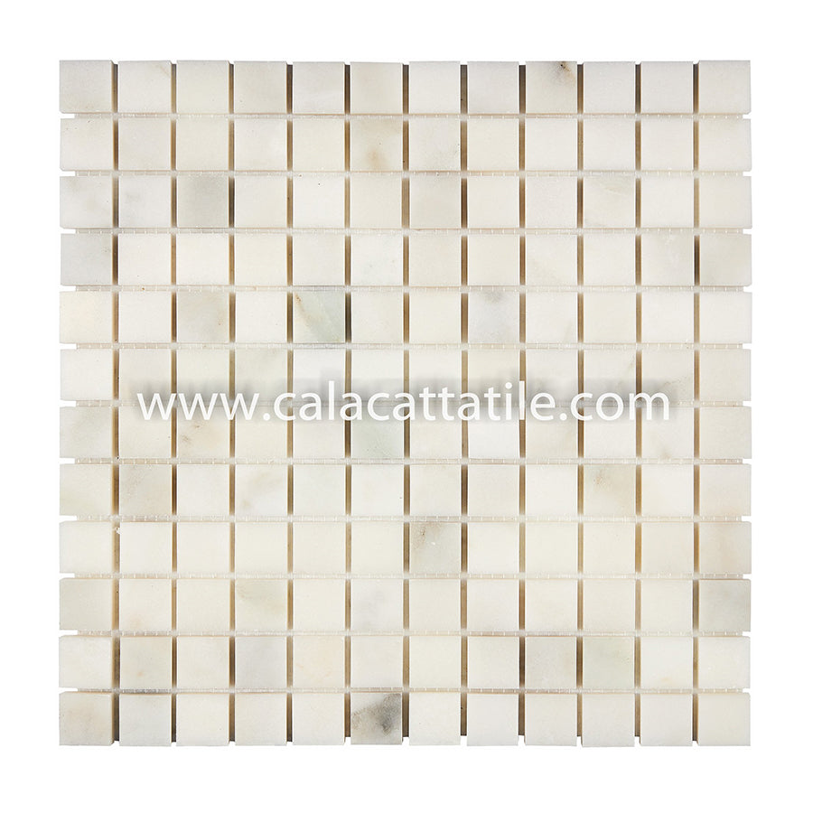 Calacatta Royale Marble 1 x 1 Mosaic Tile