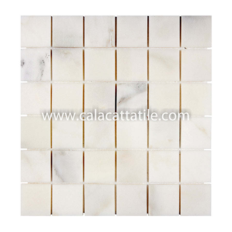 Calacatta Royale Marble 2 x 2 Mosaic Tile