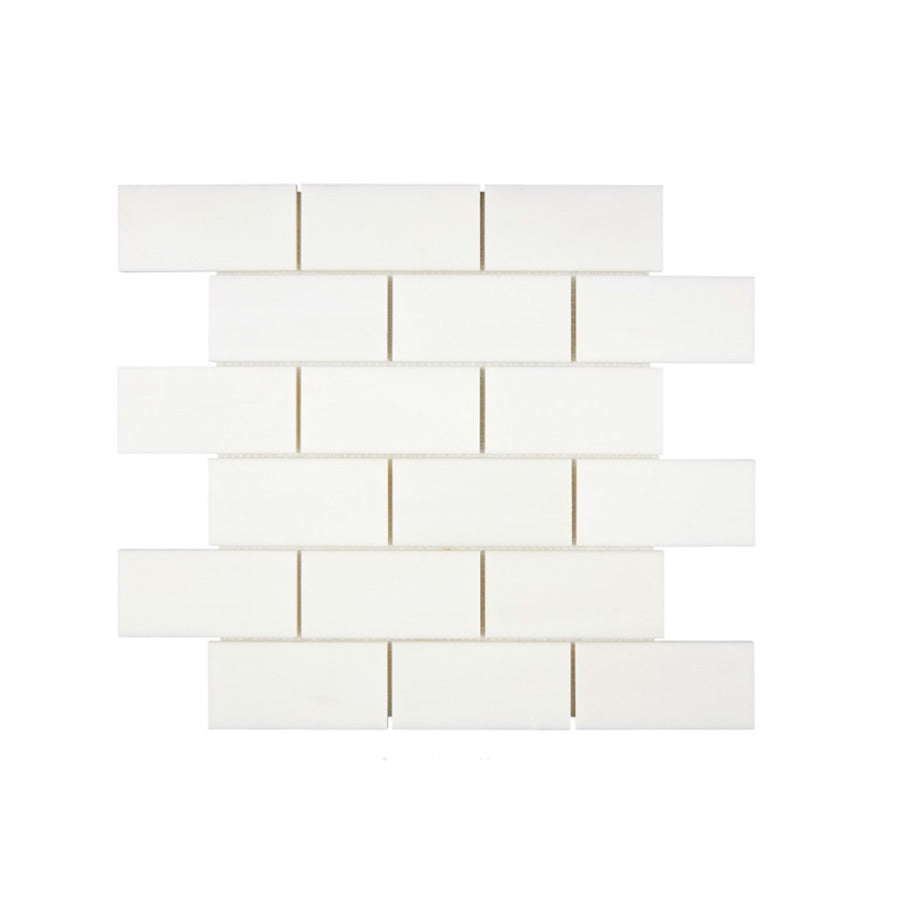 Bianco Dolomiti Marble 2 x 4 Brick Mosaic Tile