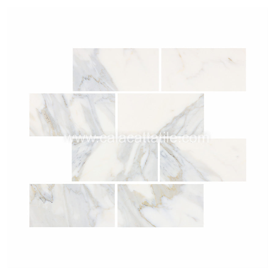 Calacatta Gold Marble 3 x 6 Tile