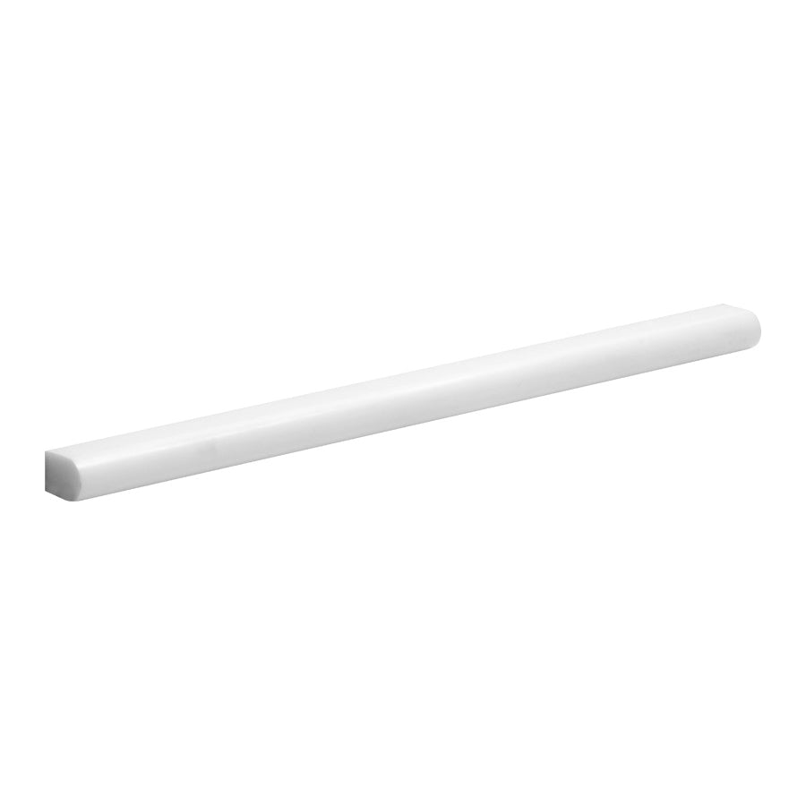 Bianco Dolomiti Marble 1/2 x 12 Pencil Liner Molding