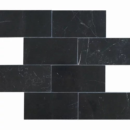 Nero Marquina Marble 4 x 12 Tile