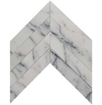 Calacatta Lilac Marble Chevron Mosaic Tile