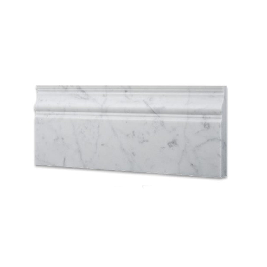 Bianco Carrara Marble 4 3/4 x 12 Baseboard