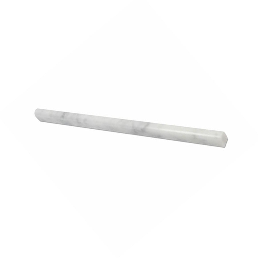 Bianco Carrara Marble 1/2 x 12 Pencil Liner