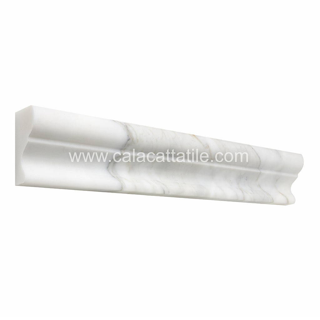 Calacatta Gold Marble 2 x 12 Milano Crown Molding