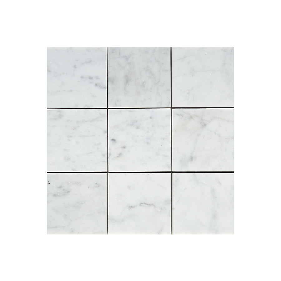 Bianco Carrara Marble 4 x 4 Tile