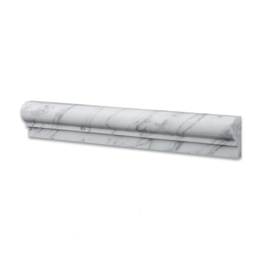 Bianco Carrara Marble 2 x 12 Chair Rail Molding