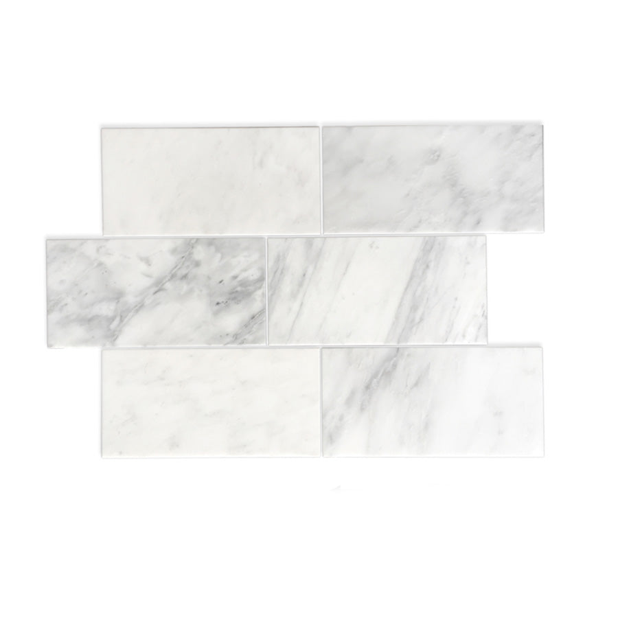 Bianco Carrara Marble 6 x 12 Tile