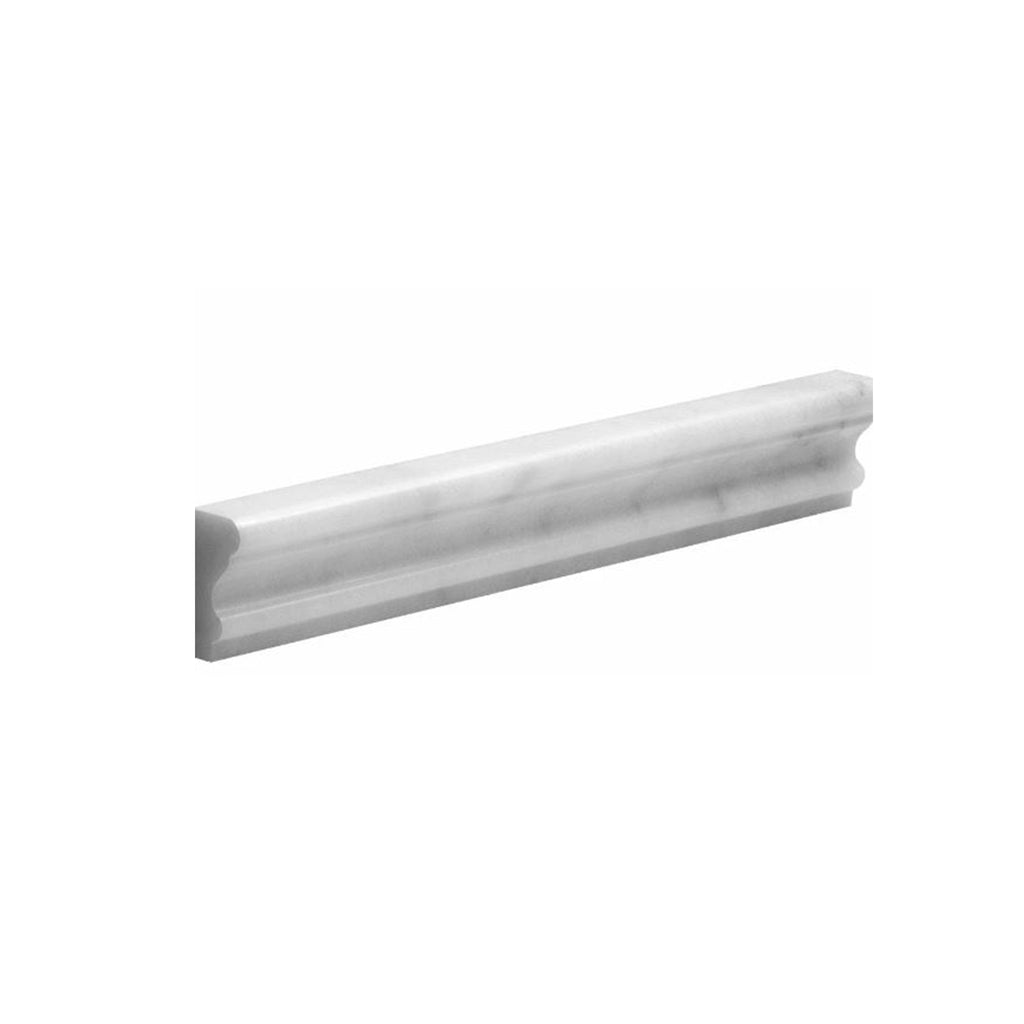 Calacatta Cristallo Marble 2 x 12 Chairrail Molding