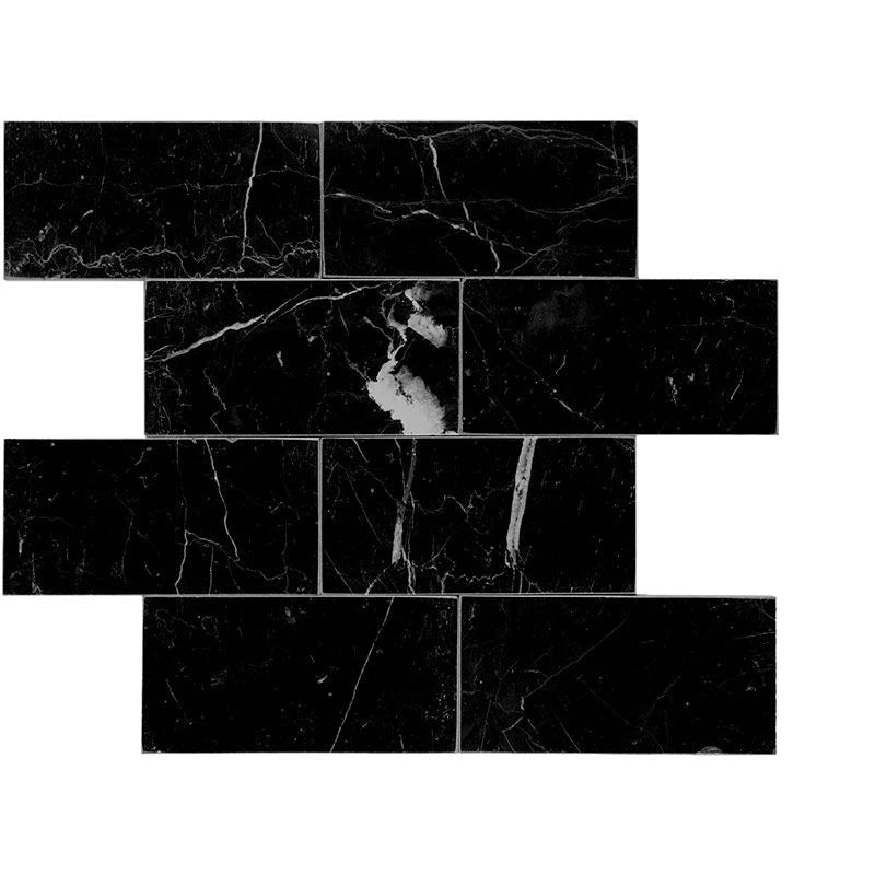 Nero Marquina Marble 3 x 6 Tile