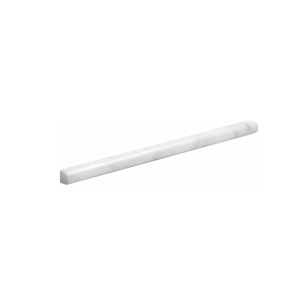 Calacatta Cristallo Marble 1/2 x 12 Pencil Liner Molding